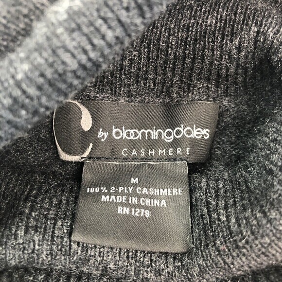 Bloomingdales 100% Cashmere Striped Sweater M Quiet Luxury Preppy Old Money - Picture 7 of 8